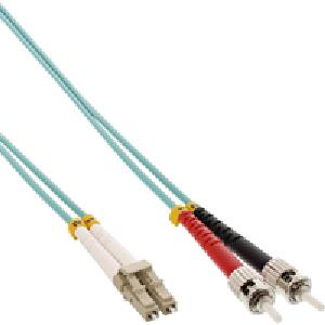 InLine LWL Duplex Kabel - LC/ST - 50/125µm - OM3 - 15m